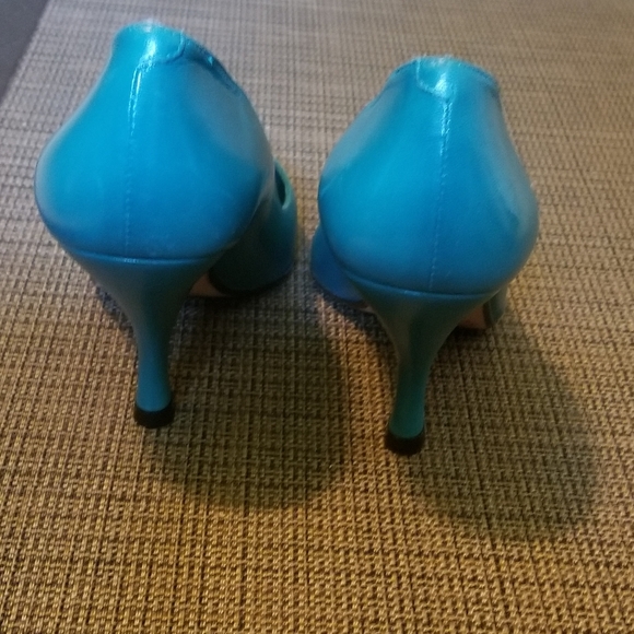 KENNETH COLE Teal Leather Heels (Size 6B) - Picture 8 of 14